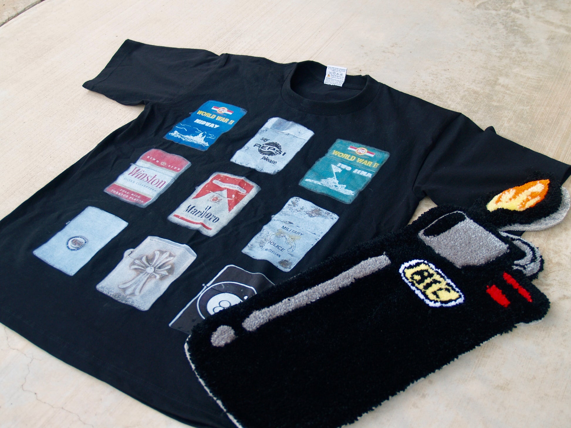 Lighter tee + Tufted rug bundle